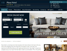 Tablet Screenshot of plaza-beirut.hotel-rn.com