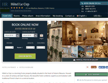 Tablet Screenshot of le-cep-beaune.hotel-rn.com