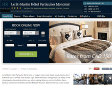 Tablet Screenshot of le-stmartin-montreal.hotel-rn.com