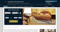 Desktop Screenshot of hessischer-hof.hotel-rn.com