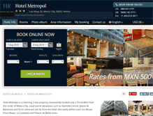 Tablet Screenshot of metropol-mexico.hotel-rn.com