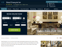 Tablet Screenshot of francois-1er.hotel-rn.com