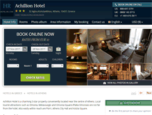 Tablet Screenshot of achillion-athens.hotel-rn.com